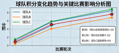 球队积分变化趋势线图与关键比赛影响分析可视化